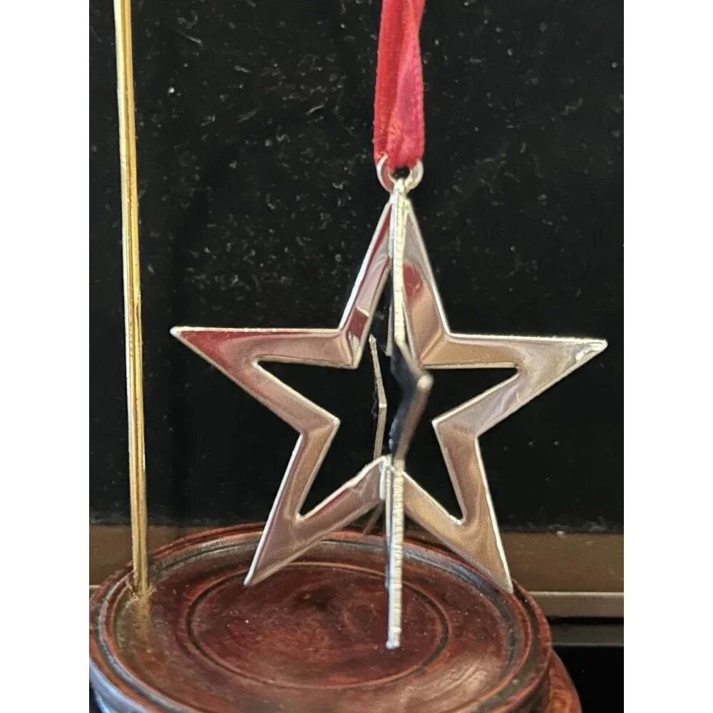 Set Of Five (5) Restoration Hardware Star Christmas Ornaments